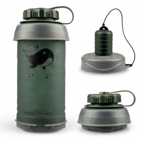 26Oz Collapsible Filter Bottle Water Filtering 2-Stage BPA Free Foldable Hiking