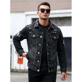 Form-fitting Denim Jacket For Men (Option: Y107XXXL)