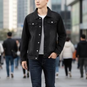 Form-fitting Denim Jacket For Men (Option: Y105L)