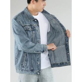 Formal And Well-fitting Denim Jacket (Option: Y032XXXL)
