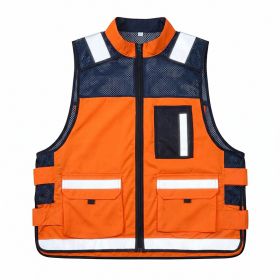 Tactical Outdoor Mens Workwear Reflective Vest (Option: Orange-L)