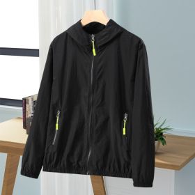 New Summer Mens Loose-Fit Plus-Size Sun-Protective Top That Also Repels Mosquitoes And Insects (Option: Black-XL)