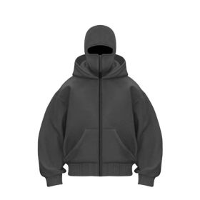New European And American Autumn Spring Hooded Loose Cardigan Baseball Uniform Men (Option: Gray-XXL)